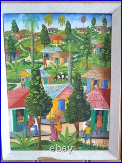 Haitian Folk Art Oil Painting