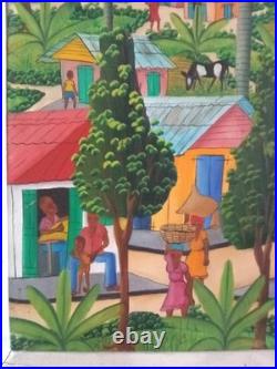 Haitian Folk Art Oil Painting