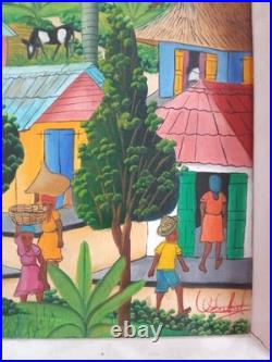 Haitian Folk Art Oil Painting