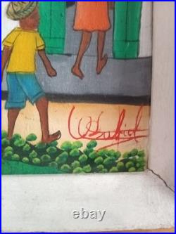 Haitian Folk Art Oil Painting