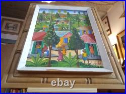 Haitian Folk Art Oil Painting