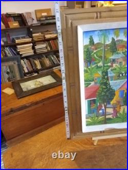 Haitian Folk Art Oil Painting