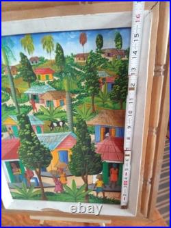 Haitian Folk Art Oil Painting