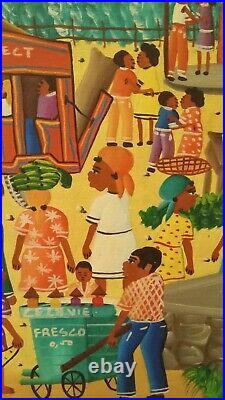 Haitian Folk Art Painting Artist M. E. Conneus circa 1980s