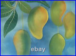 Haitian Folk art painting famous artist Aland Estime Mangos Fruits Haiti 30X40