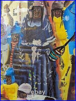 Haitian Master Artist Wilmino Domond Painting Voodoo Haiti Signed 1930 Haiti