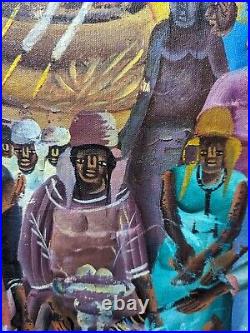 Haitian Master Artist Wilmino Domond Painting Voodoo Haiti Signed 1930 Haiti