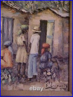 Haitian Painting by Francisco Gervais #2 8x16