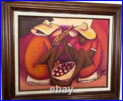 Haitian Painting on Masonite by Petion Savain 16x20, signed, dated, framed