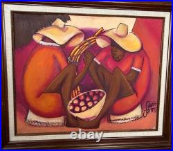 Haitian Painting on Masonite by Petion Savain 16x20, signed, dated, framed