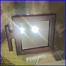 Hand-Painted Volcano Landscape in Mahogany Footed Frame