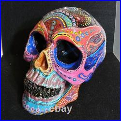 Handpainted Resin Skull By Bob Godin, Pinballbobart