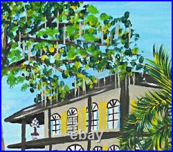 Hemingway House Painting Key West Folk Art Outsider Vintage Architecture Arnold