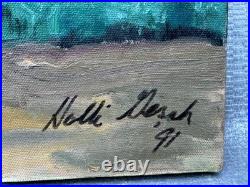 Holli Gersh Signed Oil Painting Landscape Naive Folk Art Fauvist Fauvism Fauve