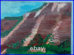 Holli Gersh Signed Oil Painting Landscape Naive Folk Art Fauvist Fauvism Fauve