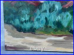 Holli Gersh Signed Oil Painting Landscape Naive Folk Art Fauvist Fauvism Fauve