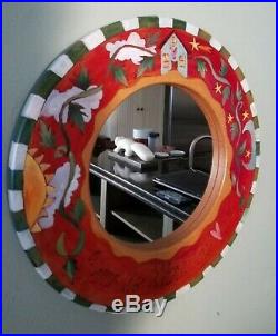 Home is Where the Heart Is Sticks Folk Art Hand Painted Wall Mirror 2003
