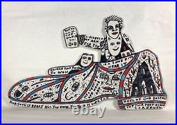 Howard Finster In A Shoe Red White And Blue Folk Art Painting 1991 #21.000.279