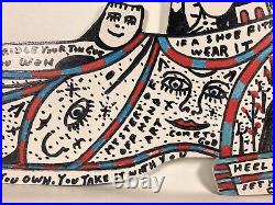 Howard Finster In A Shoe Red White And Blue Folk Art Painting 1991 #21.000.279