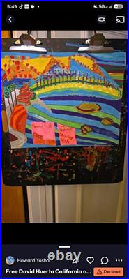 Howard Yosha Original Folk Art Painting Free David Huerta Heisler Park Canvas