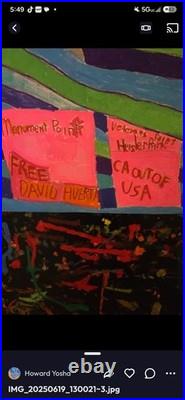Howard Yosha Original Folk Art Painting Free David Huerta Heisler Park Canvas
