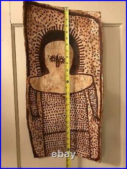 IGNATIA DJANGHARA Original Wandjina Bark Painting Aboriginal Dreamtime Folk Art