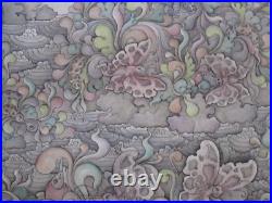 I Gusti Putu Sana Painting Pengosekan Bali Indonesian Folk Art Abstract Vintage