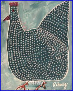I Love Chickens 11x14 Canvas Board Mixed Media OOAK 11x14 I Love Chickens 11x14 Canvas Board Mixed Media OOAK 11x14