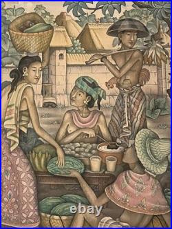 Ida Wayan Turun Bali Indonesia Early Painting Signed Listed 1955