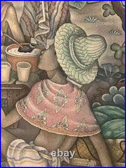 Ida Wayan Turun Bali Indonesia Early Painting Signed Listed 1955