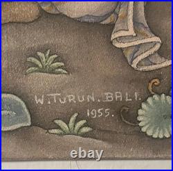 Ida Wayan Turun Bali Indonesia Early Painting Signed Listed 1955