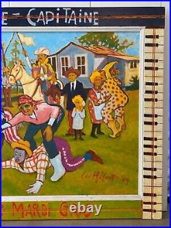 Important Louisiana Cajun Modern Southern Folk Art Oil Painting, Earl Hebert