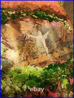 Interesting heavenly wildly colored Folk Art with Abstract and Outsider Tendency