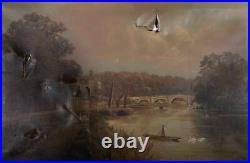 J Lewis For Restoration Mid 19th Century Oil, Richmond On The Thames