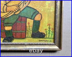 Jack Savitsky (1910-1991) folk art oil painting