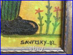 Jack Savitsky (1910-1991) folk art oil painting
