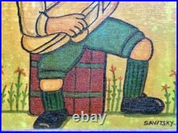 Jack Savitsky (1910-1991) folk art oil painting