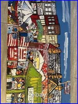 Jackson Collins Original Acrylic Painting Eastern Market DC Folk Art Signed