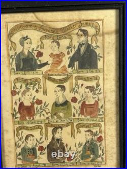 Jacquelyn Jackie Trone Folk Art Walker Family Registry Fraktur Watercolor