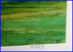 Jason Schoener Original Watercolor Coastal Marsh Maine Landscape Modernist Frame Jason Schoener Original Watercolor Coastal Marsh Maine Landscape Modernist Frame