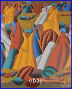 Jean Claude Martin, Vtg. Original HAITIAN ART PAINTING Acrylic Canvas, 23x 20 Jean Claude Martin, Vtg. Original HAITIAN ART PAINTING Acrylic Canvas, 23x 20