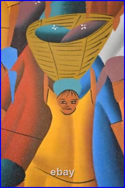 Jean Claude Martin, Vtg. Original HAITIAN ART PAINTING Acrylic Canvas, 23x 20 Jean Claude Martin, Vtg. Original HAITIAN ART PAINTING Acrylic Canvas, 23x 20