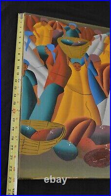 Jean Claude Martin, Vtg. Original HAITIAN ART PAINTING Acrylic Canvas, 23x 20 Jean Claude Martin, Vtg. Original HAITIAN ART PAINTING Acrylic Canvas, 23x 20