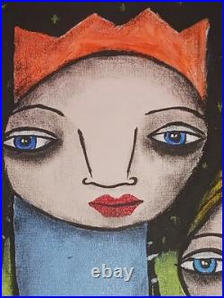 Jeff Hughart Original Art Large Painting Outsider Art Folk Art
