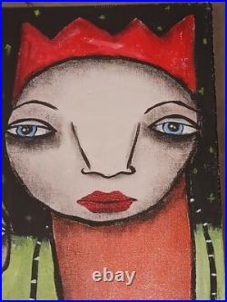 Jeff Hughart Original Art Large Painting Outsider Art Folk Art