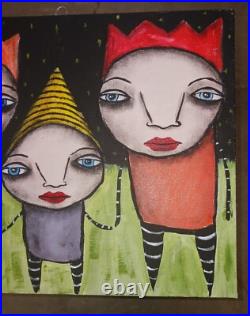Jeff Hughart Original Art Large Painting Outsider Art Folk Art