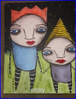 Jeff Hughart Original Art Large Painting Outsider Art Folk Art