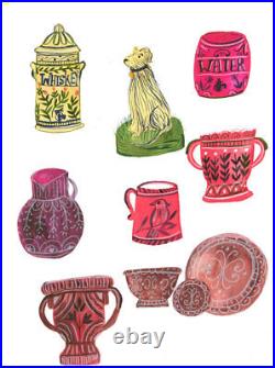 Jemma Jamie Contemporary Gouache, Folk Art Pottery