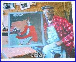 Jimmy Lee Sudduth Folk Art Painting Alabama 1998 Jimmy Painting Cabin