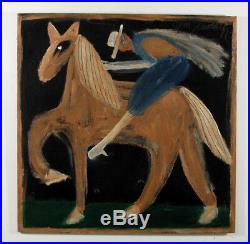 Jimmy Lee Sudduth Outsider Folk Visionary Art Show Horse Rider Jockey Painting